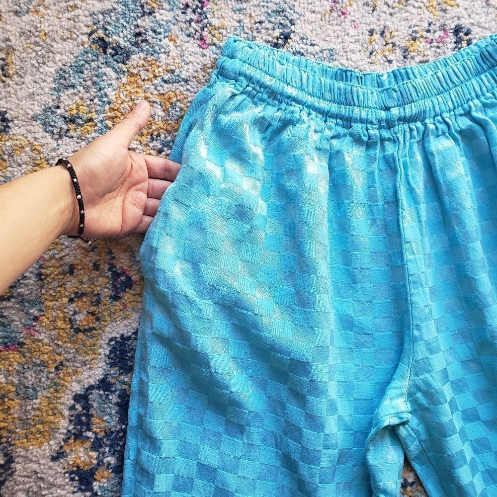 Vintage Checkered Pattern Pants - image 3